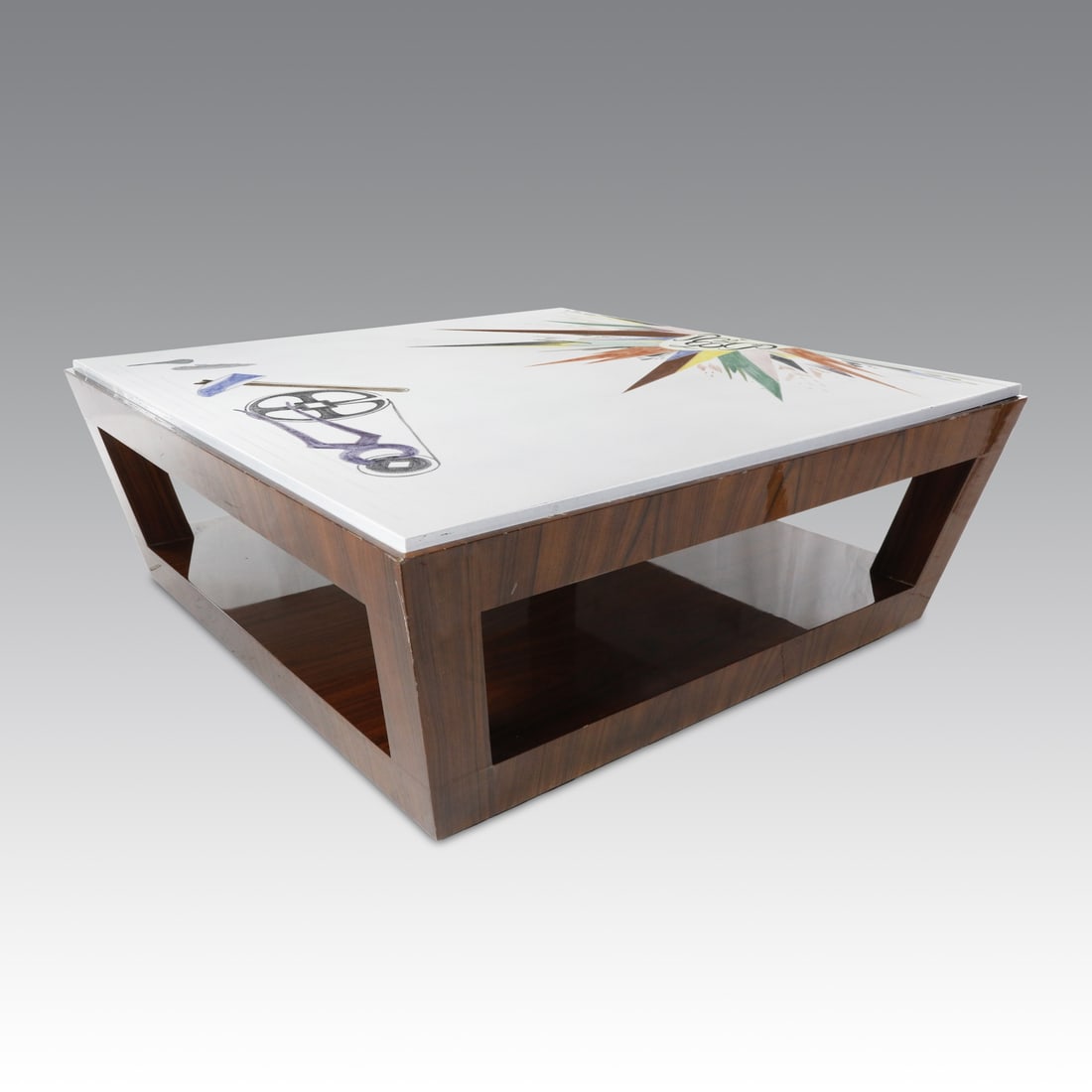 Celeste Dell'Anna (disegno di) Tavolo da centro in zebrano “Turning the Tables?? - limited (1 of 3)
