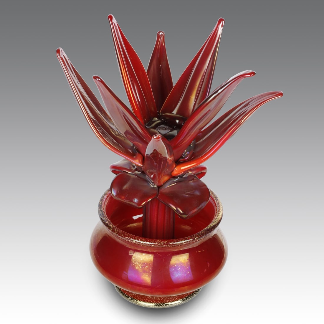 Napoleone Martinuzzi Vaso "pianta grassa", produzione Venini - Italia: /