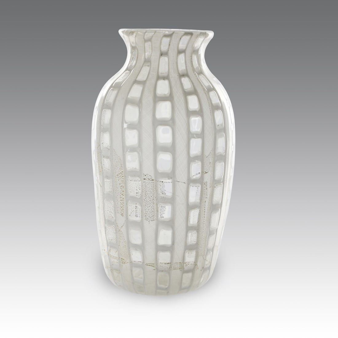 Ercole Barovier Raro vaso in vetro trasparente decorato, produzione Barovier - Italia (1 of 1)