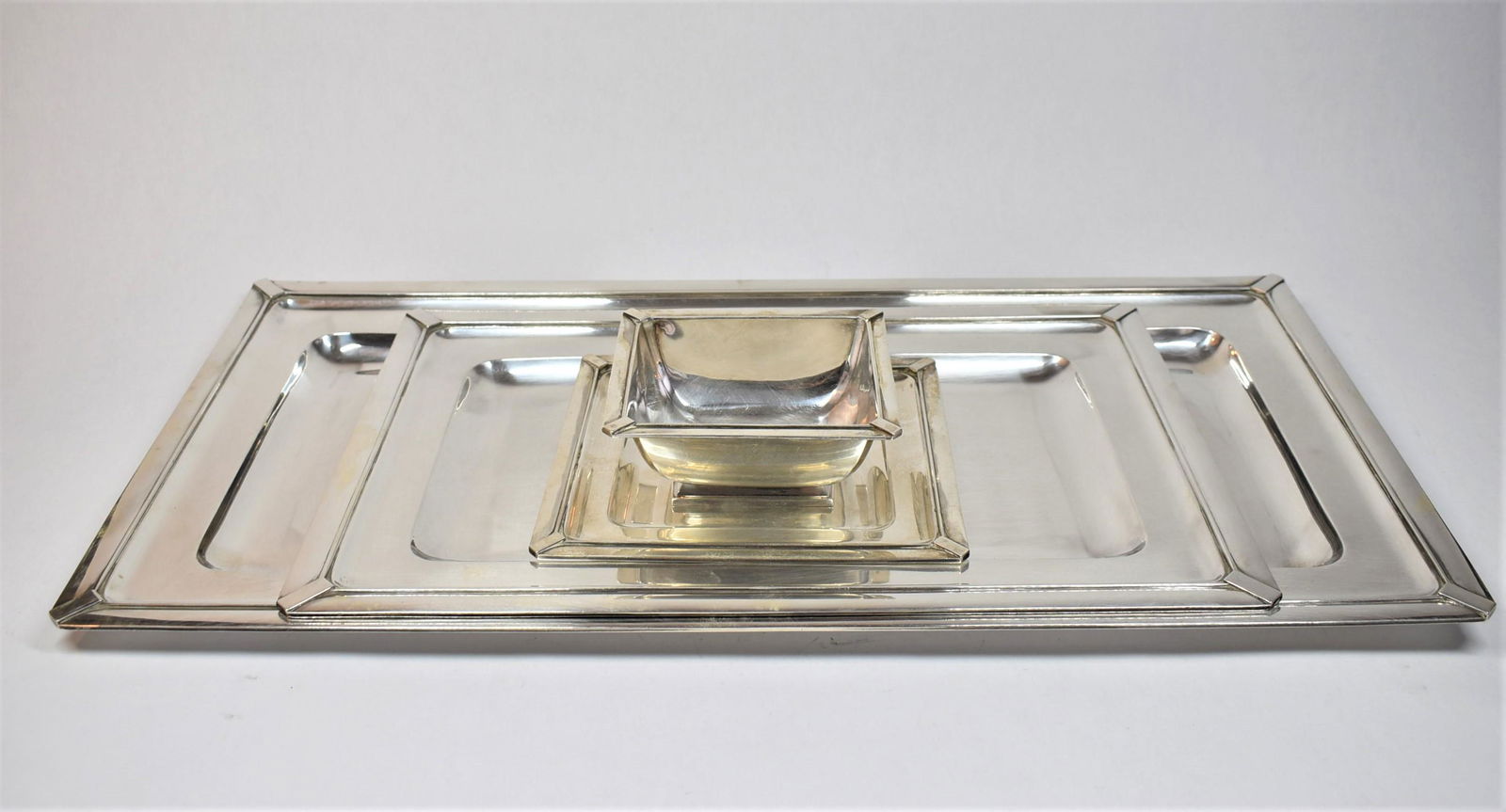 Art deco Tetard Freres .950 silver serving trays (1 of 11)