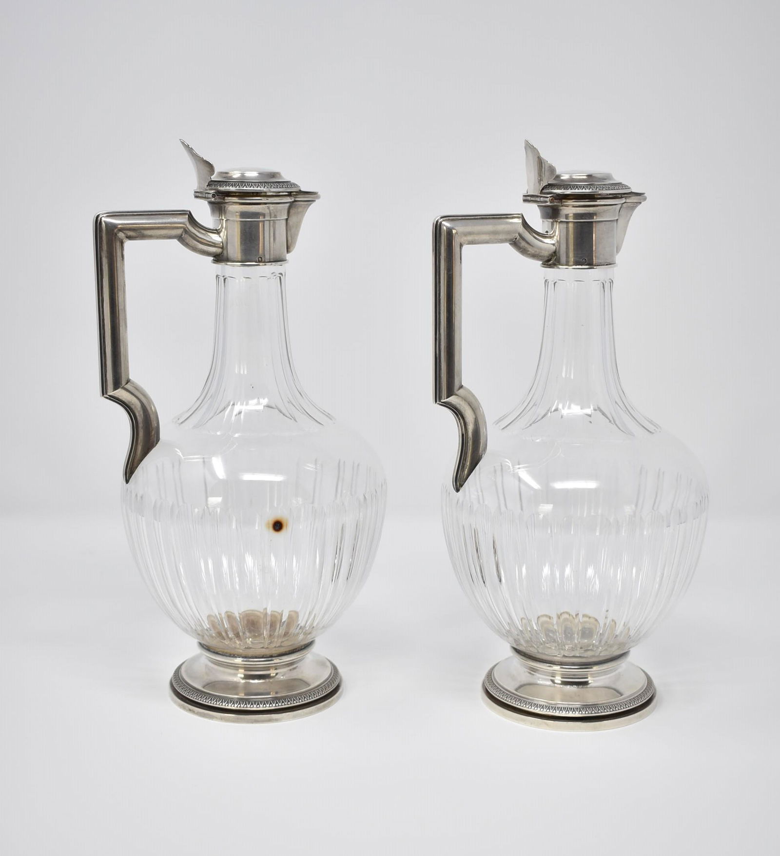 Pair of French .950 silver decanters, Gustave Keller (1 of 11)
