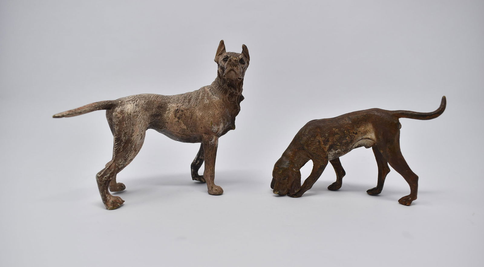 Two cold painted bronze dogs (1 of 10)