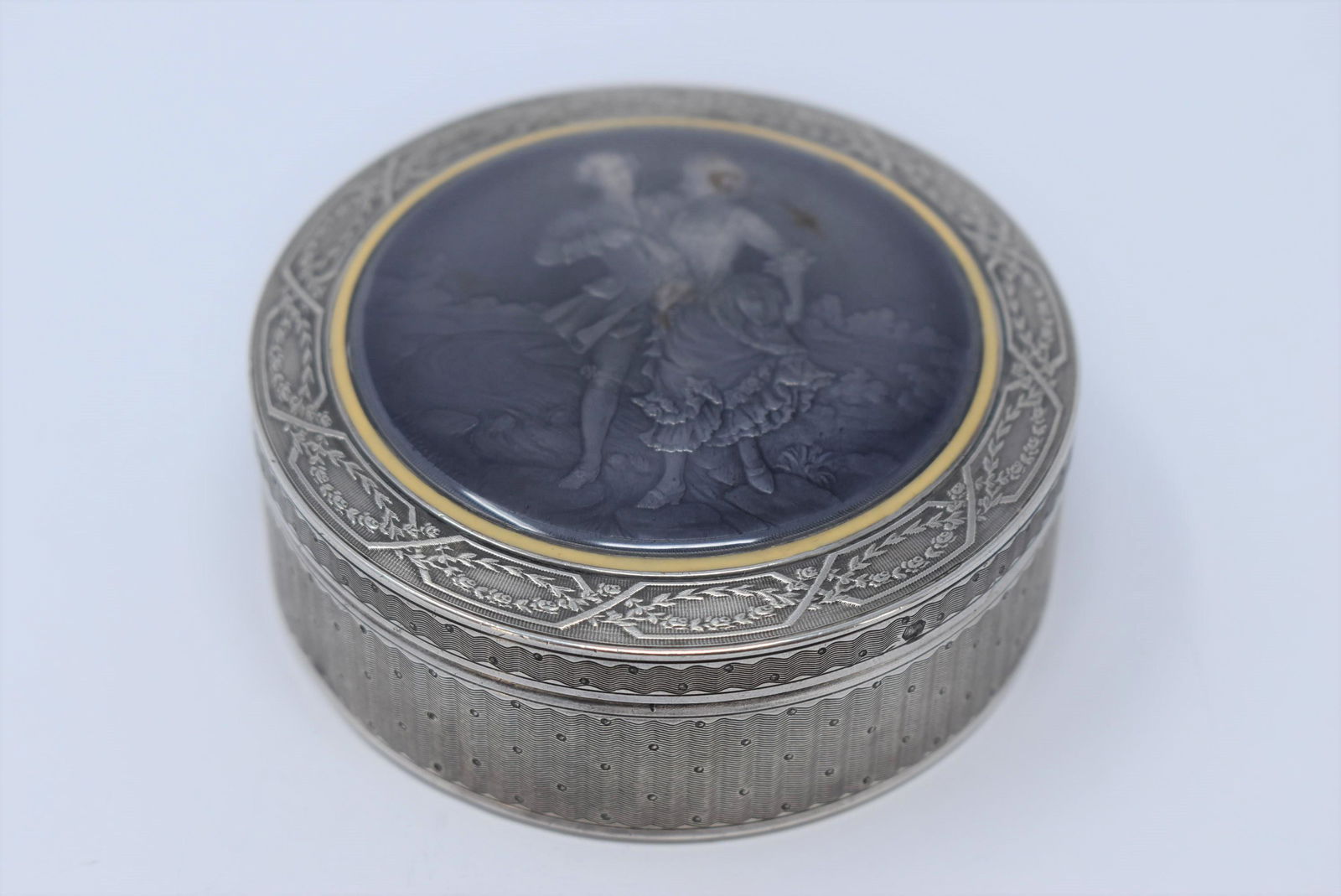 French sterling silver and guilloche enamel box (1 of 11)