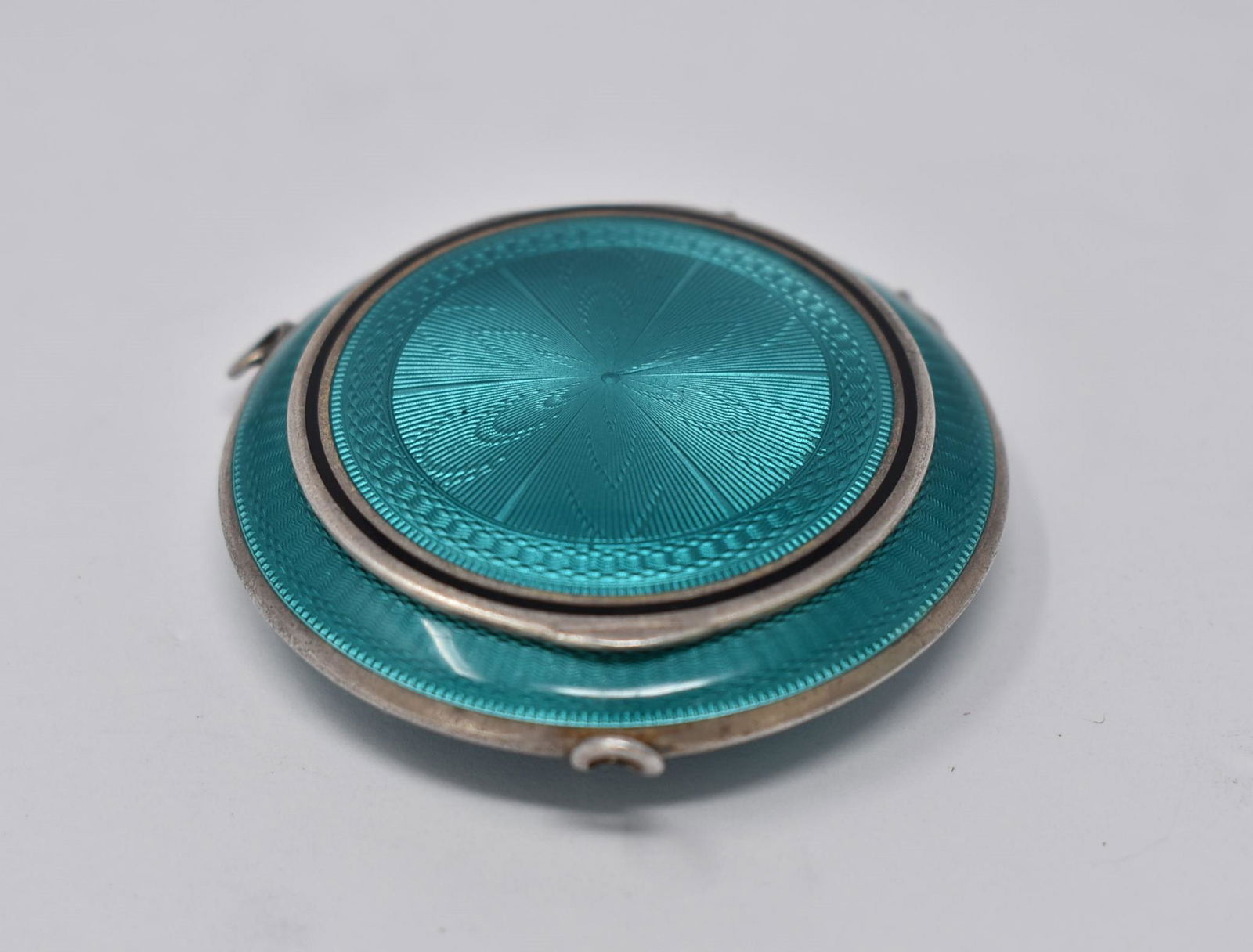 Antique Austrian silver & guilloche enamel compact (1 of 9)