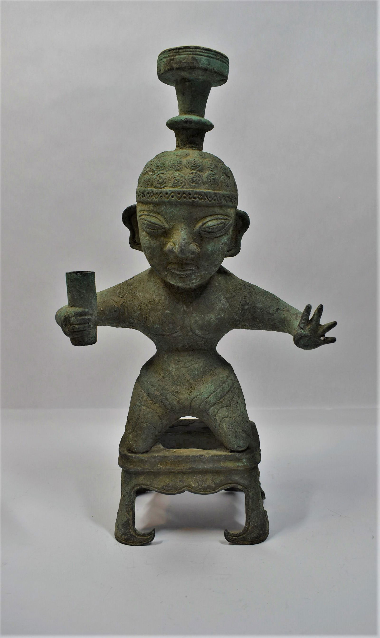 Vintage Pre-Columbian style  bronze figure (1 of 10)
