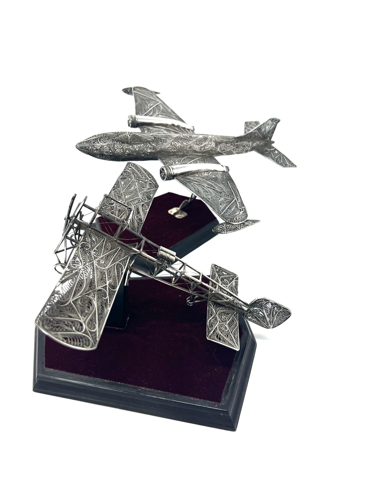 Two vintage continental silver filigree airplane models (1 of 20)