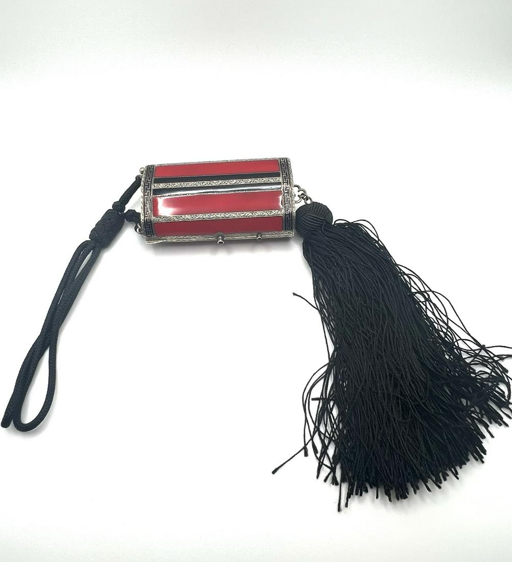 Art Deco sterling silver and enamel vanity case (1 of 20)