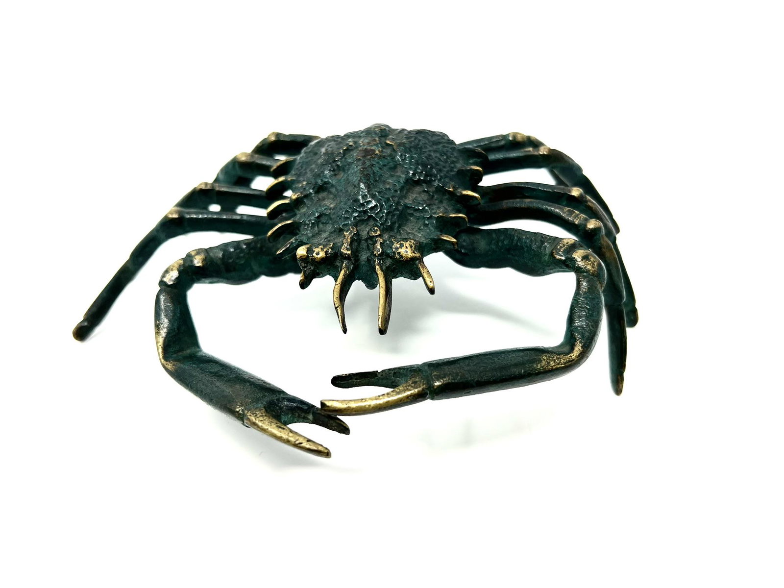 Vintage patinated bronze model of a king crab (1 of 7)