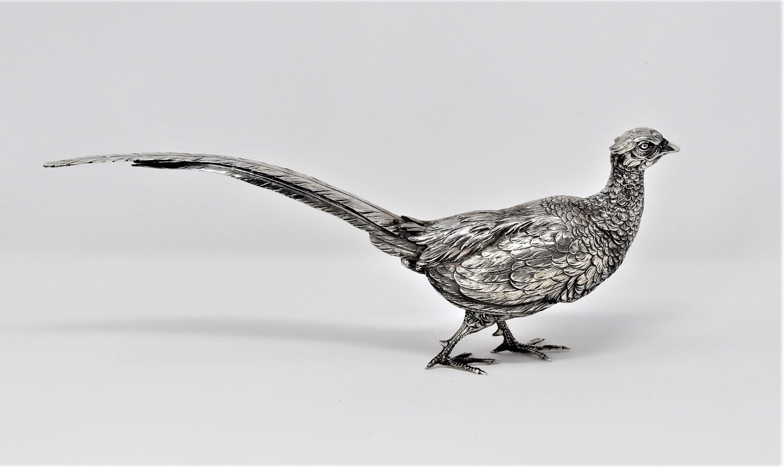 Antique Hanau silver Pheasant. Germany, 19th century (1 of 13)