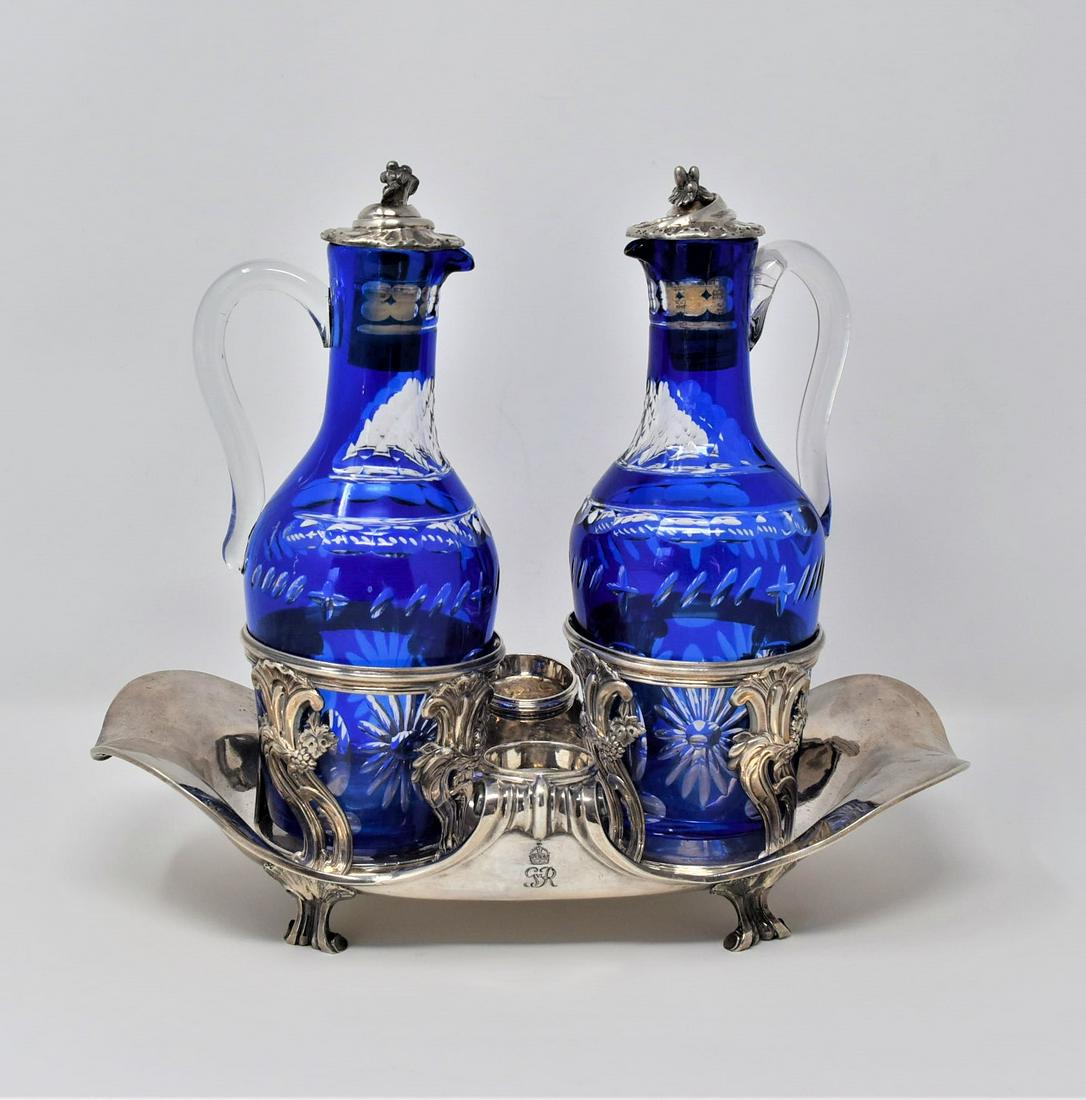 Antique Hanau German silver cruet set (1 of 11)