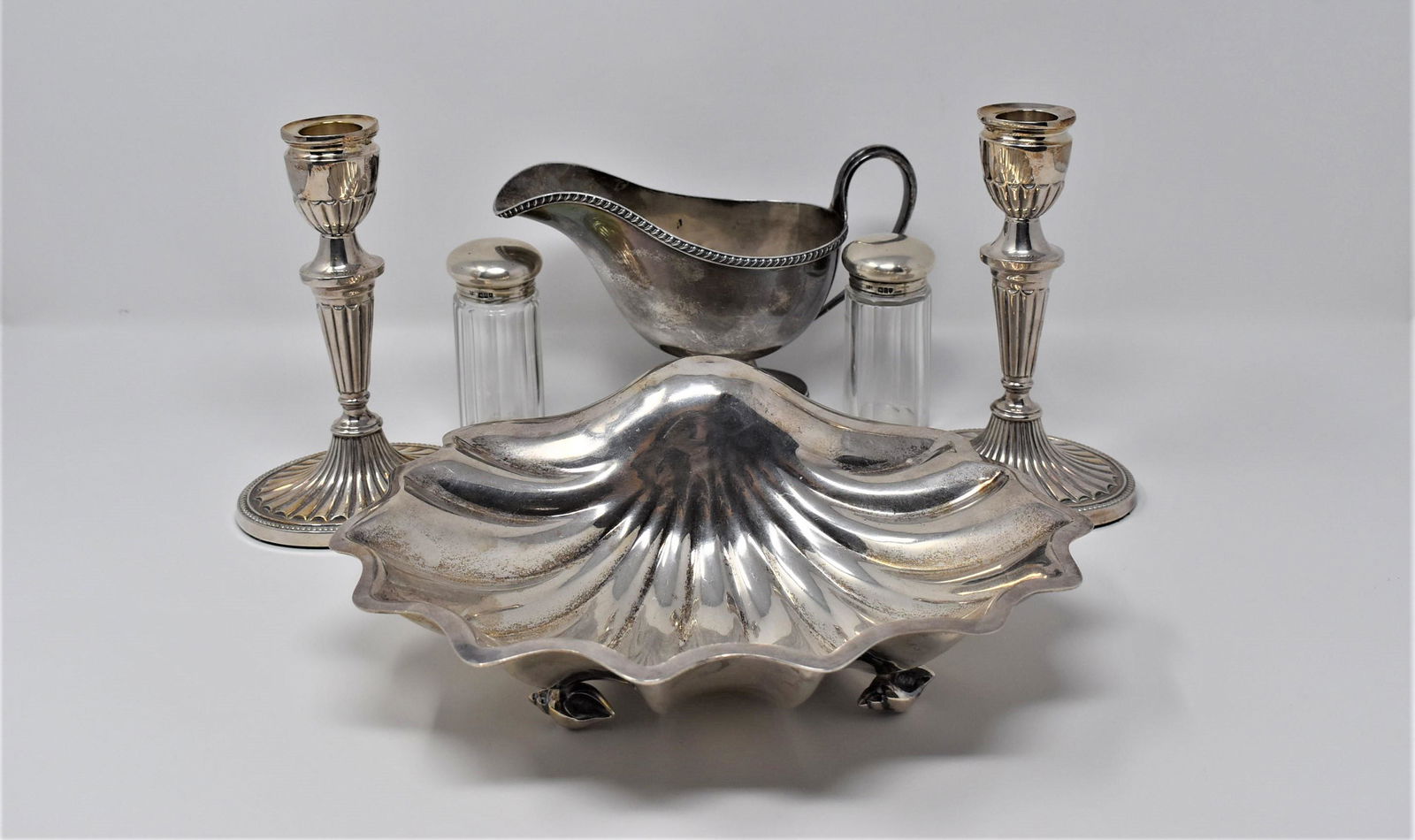 Grouping of six antique English sterling silver items (1 of 15)