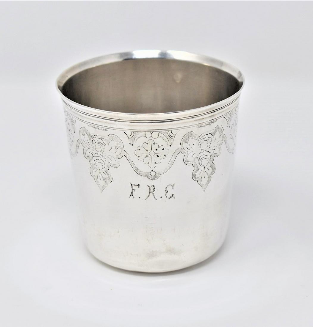 18th century French silver tumbler cup (1 of 10)