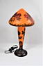 Large Art Nouveau style glass lamp and shade
