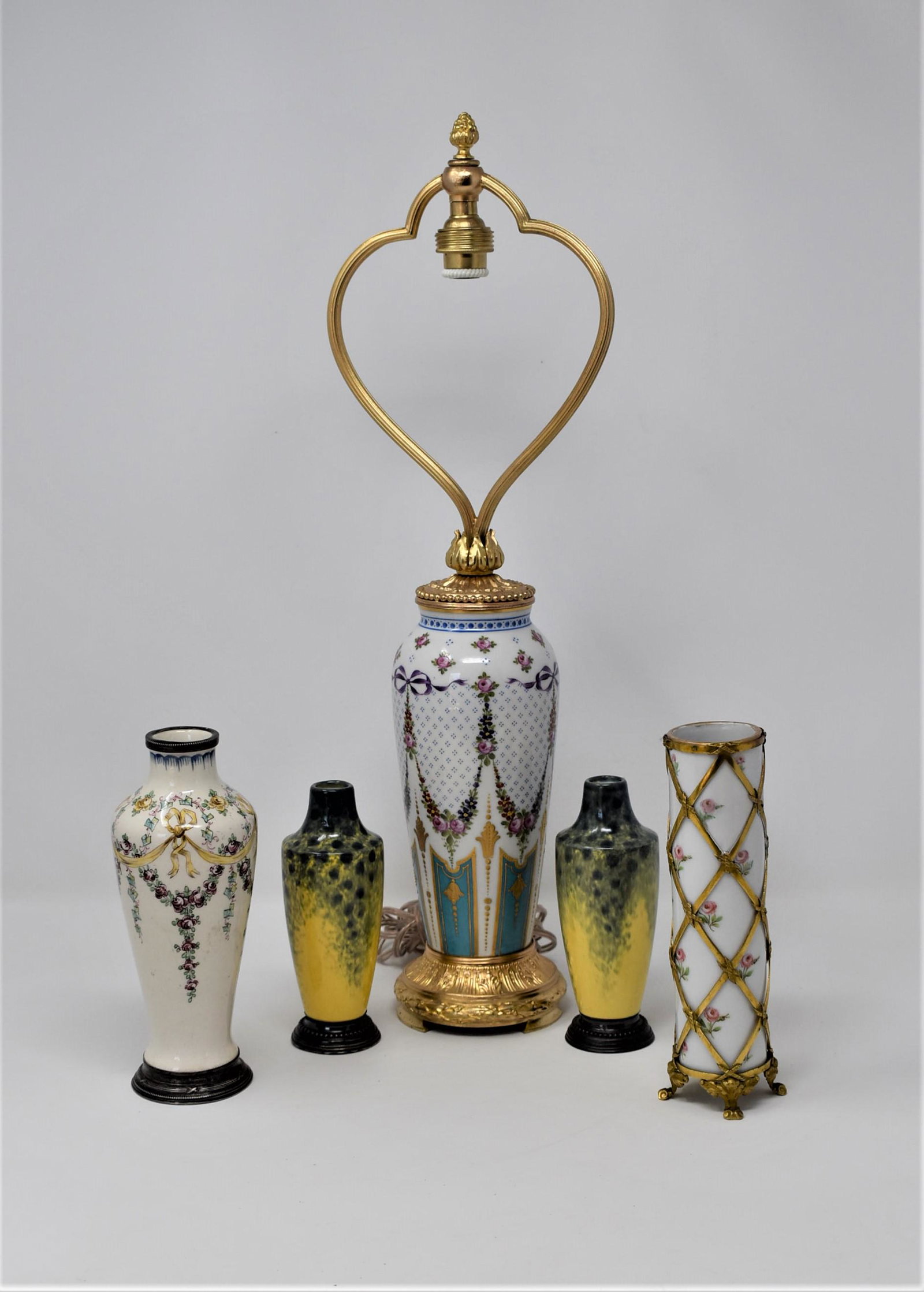 A grouping of antique French porcelain vases (1 of 15)