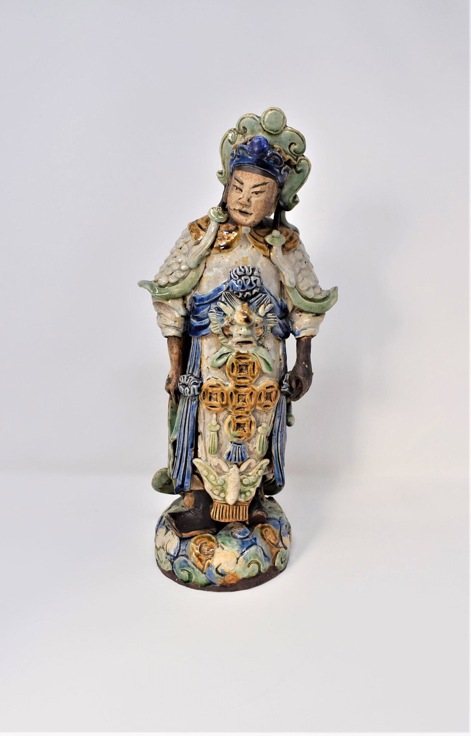 Chinese glazed ceramic figure of a dignitary (1 of 17)