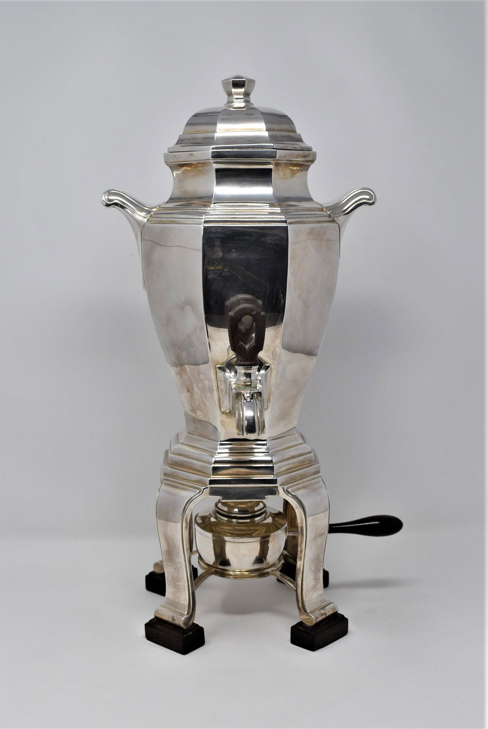 Large antique French silver-plated samovar / hot water urn and burner (1 of 11)