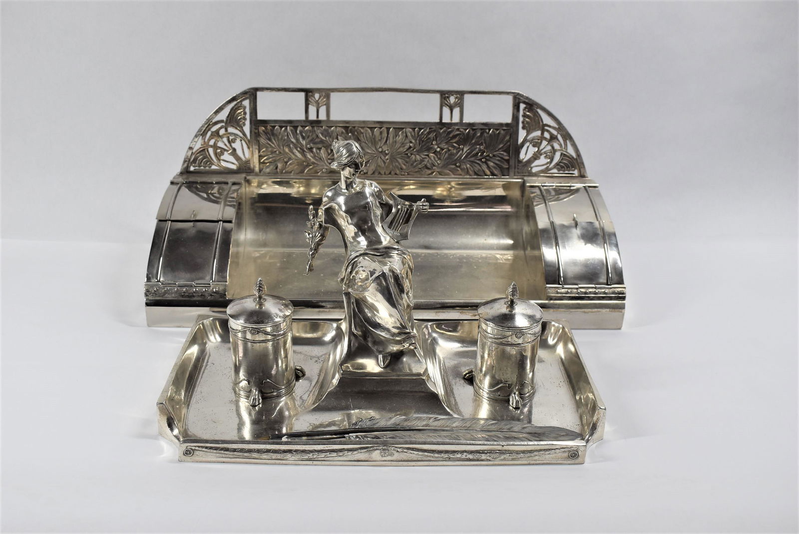 Two Art Nouveau ink stands circa 1905, one by WMF (1 of 18)