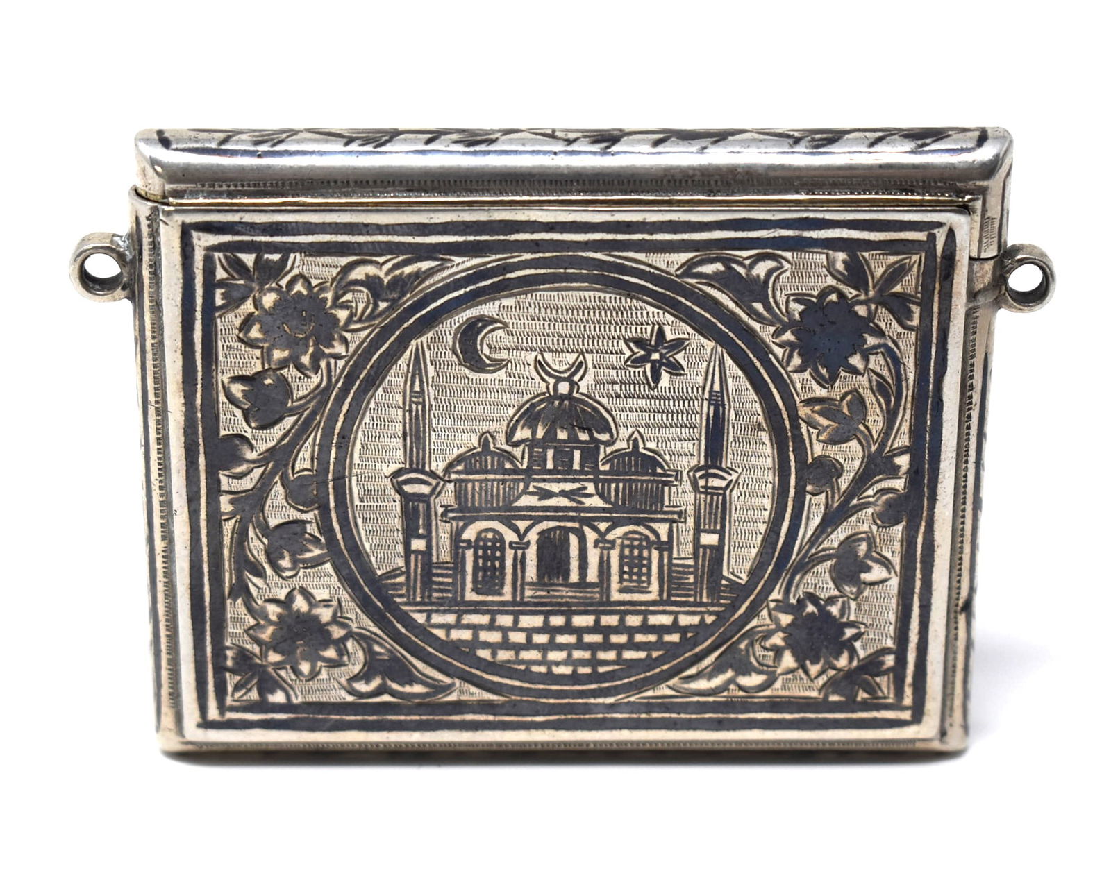 Antique / vintage Turkish / Ottoman silver and niello case (1 of 10)