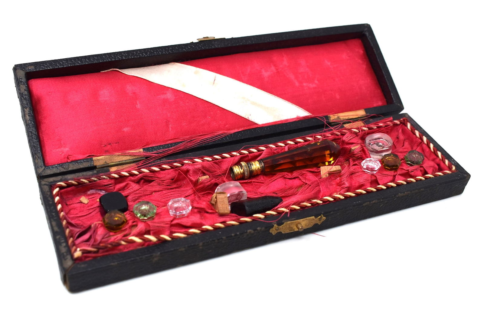 Antique multi colored glass intaglio wax seal set (1 of 5)