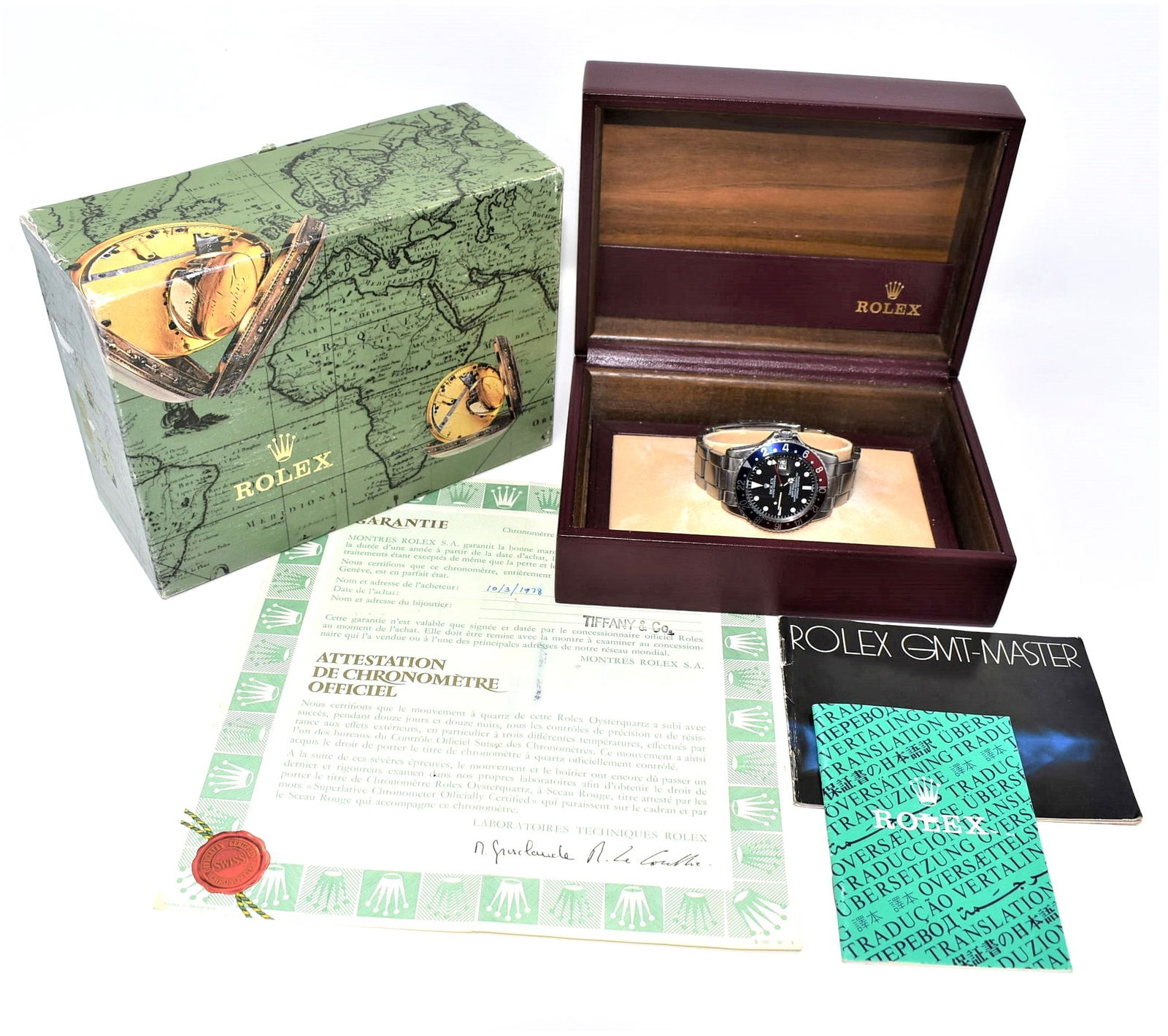 Rolex Oyster perpetual Tiffany & Co. GMT Master 1675 with original papers (1 of 19)