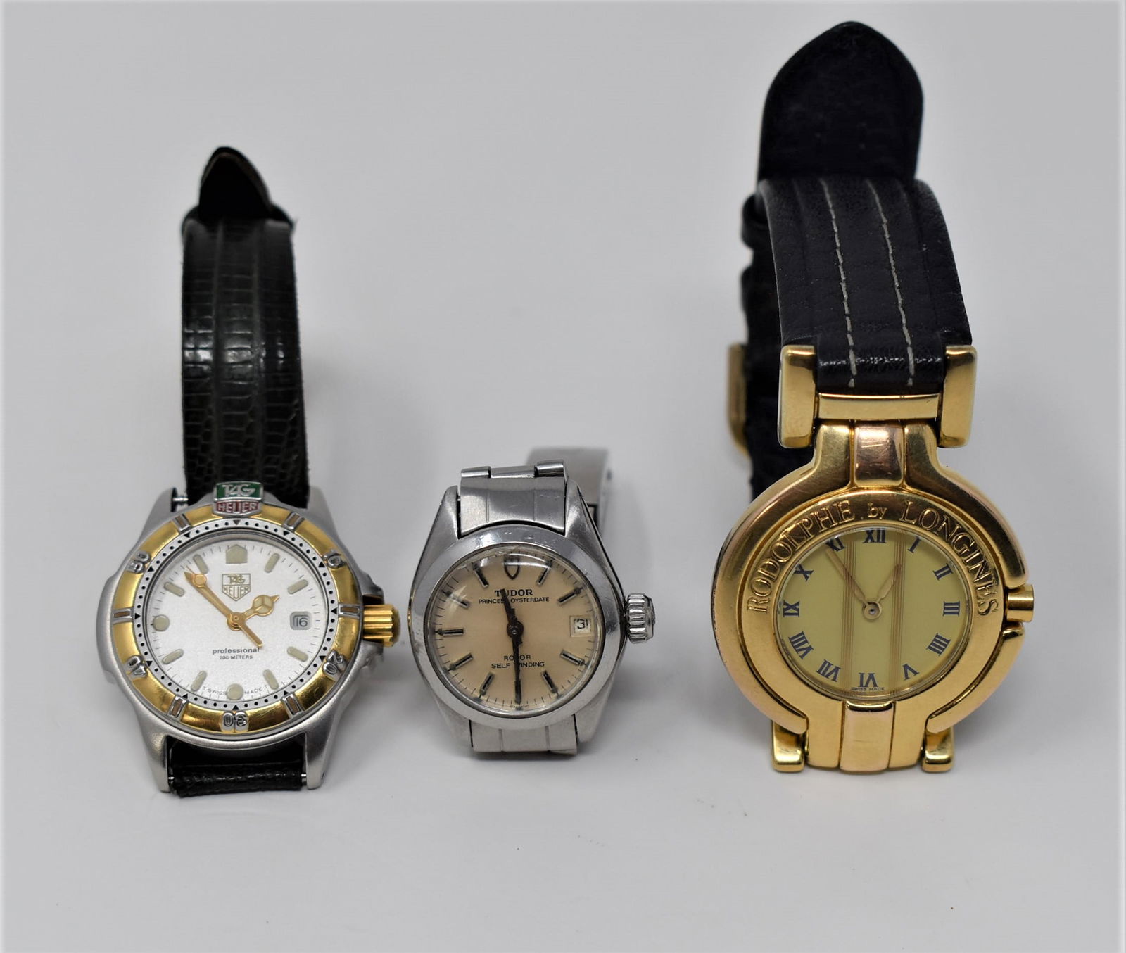 Three vintage ladies wristwatches: Tag Heuer, Tudor, Rodolphe Longines (1 of 10)