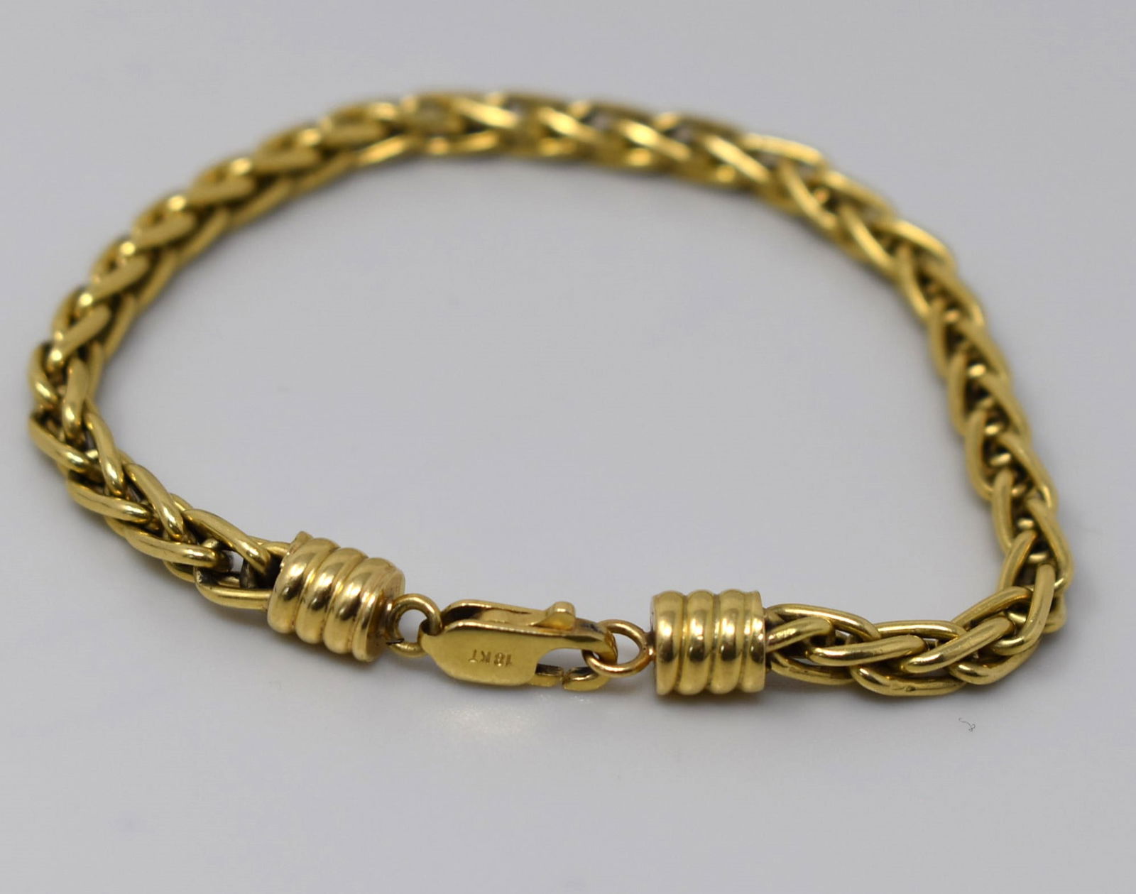 Vintage 18K gold wheat chain bracelet (1 of 3)