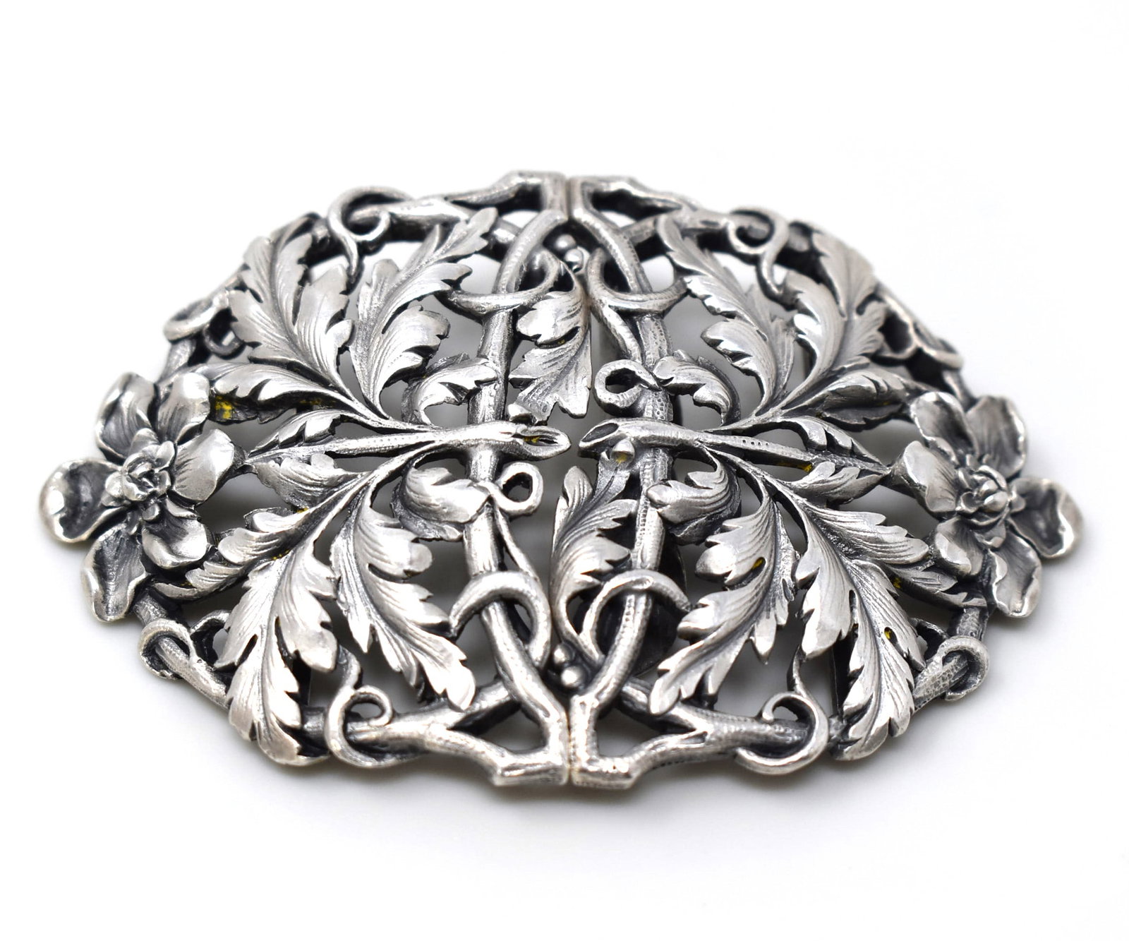 French Art Nouveau period silver belt hooks (1 of 8)