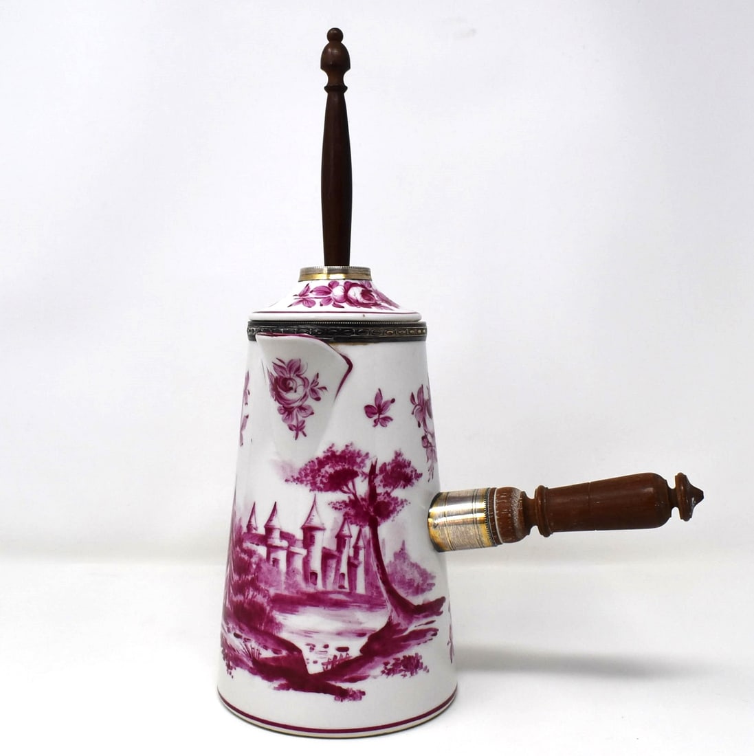 Antique French silver mounted Porcelain chocolate pot (1 of 12)