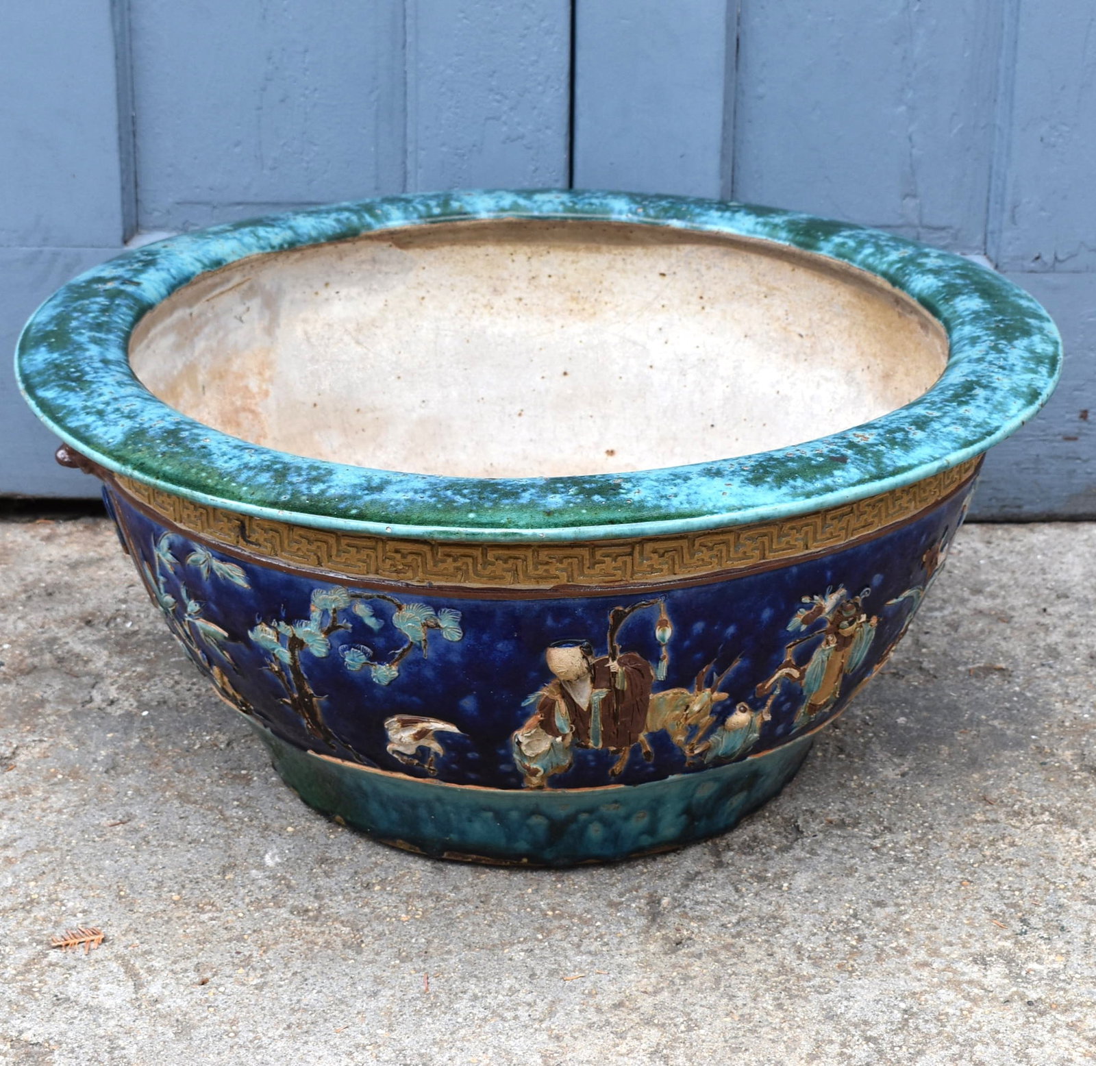 Massive Chinese Ming? Or Ming style Fahua stoneware Fishbowl / jardiniere (1 of 20)
