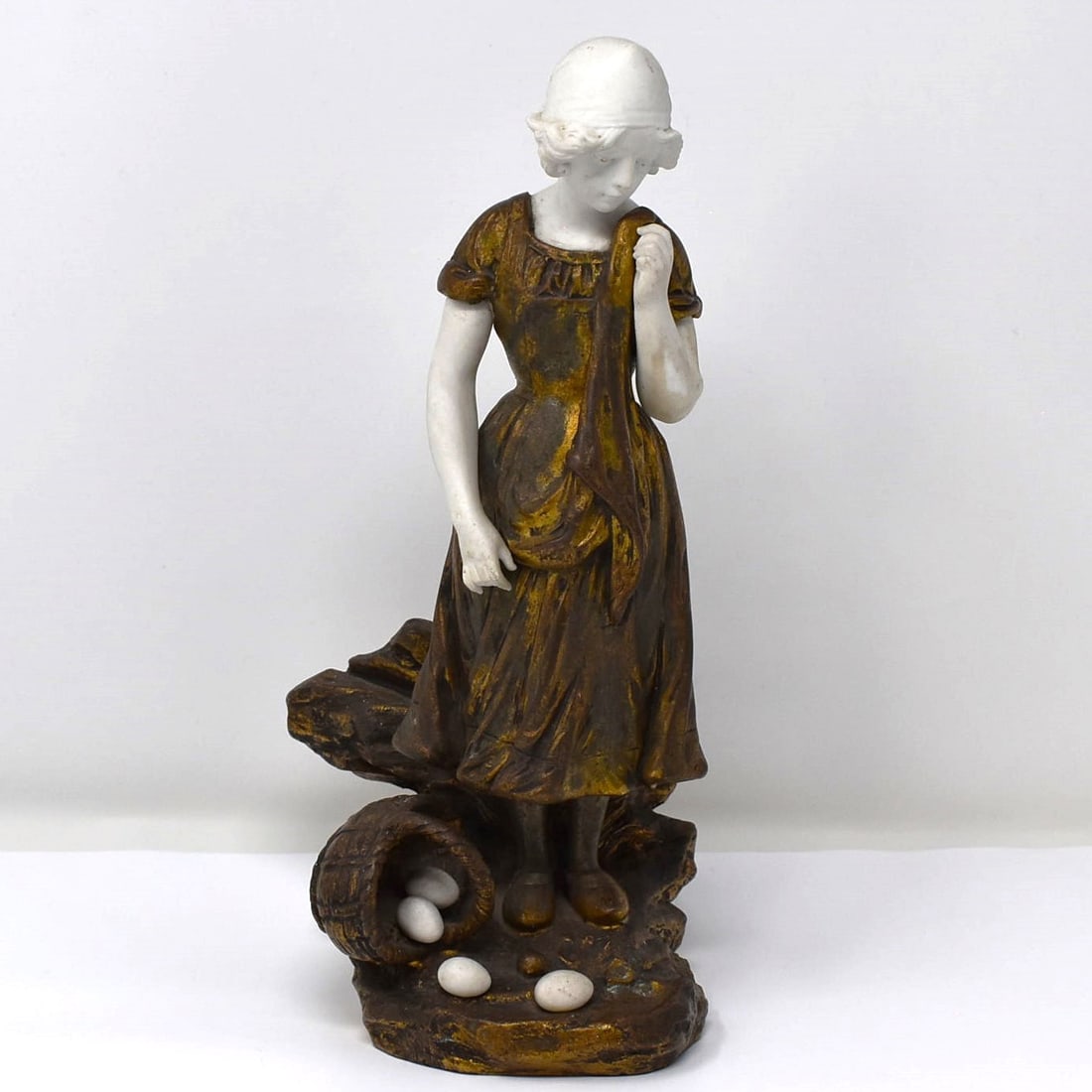 Julien Causse (1869-1914) Sculpture, Broken eggs, Late 19th century (1 of 15)