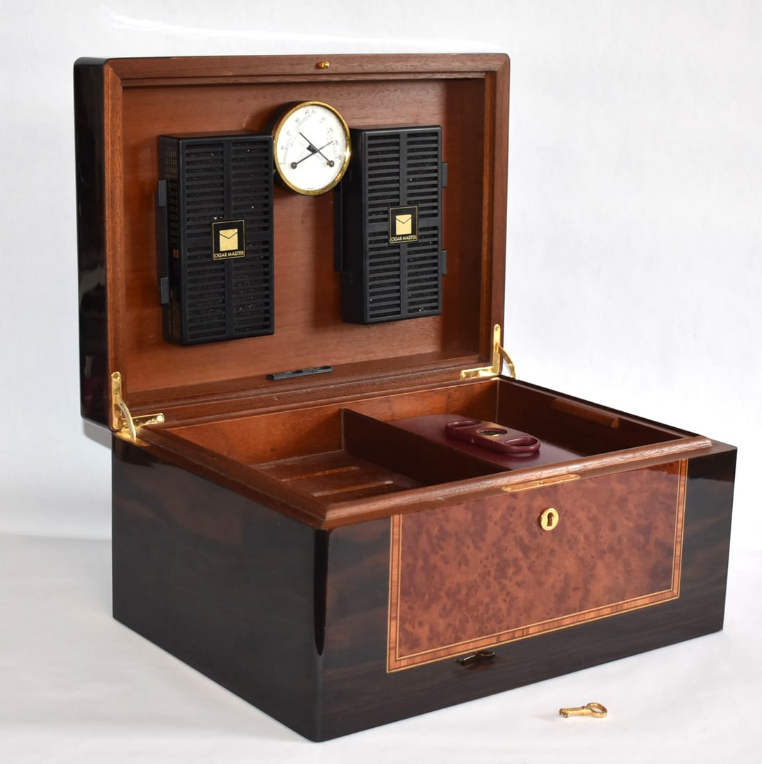 Vintage French Macassar ebony and burled wood Humidor (1 of 20)