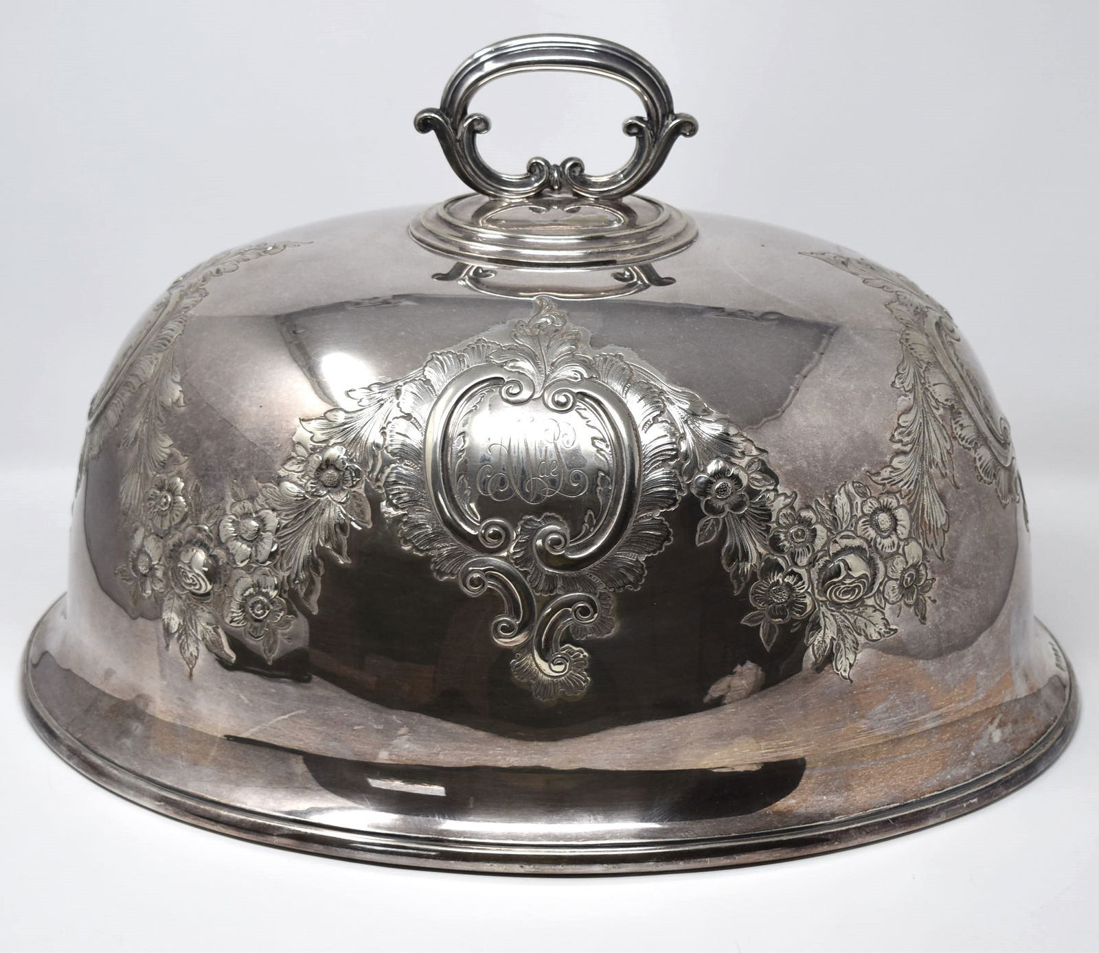 Antique Elkington & Co. Silver-plate meat / turkey dome cloche (1 of 7)