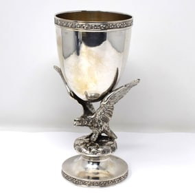 German Sterling silver eagle cup/ chalice Baron Edmund von Thermann