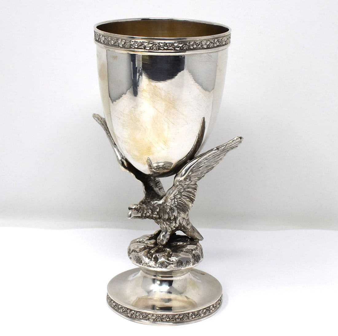 German Sterling silver eagle cup/ chalice Baron Edmund von Thermann