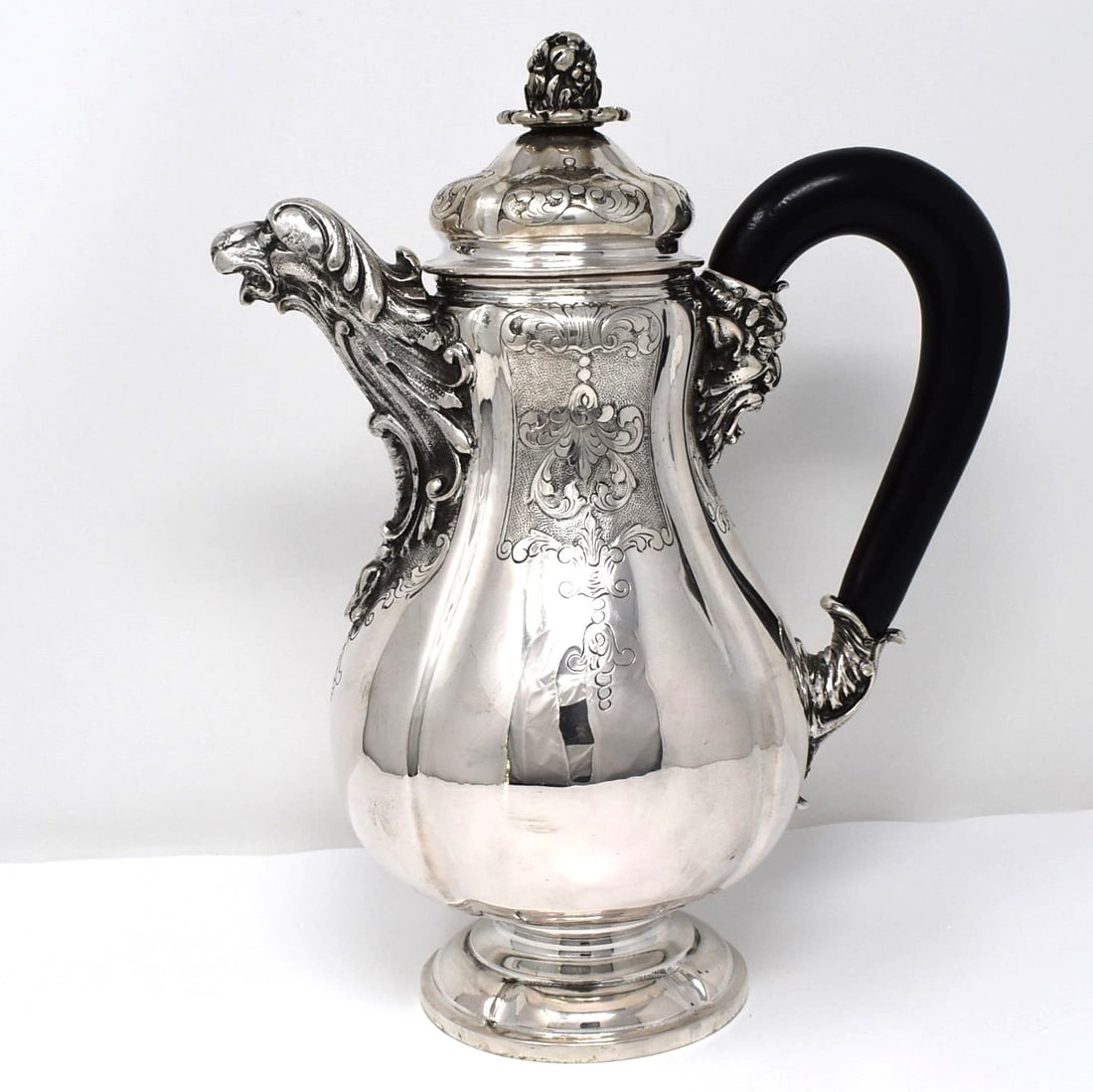 Ornate Italian silver coffee pot (1 of 20)