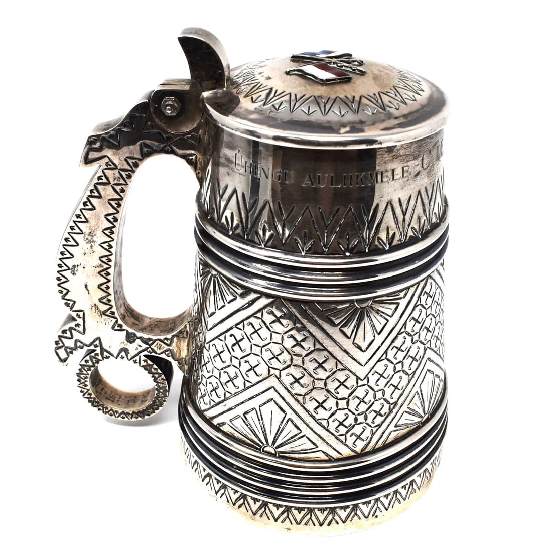 Antique Estonian 875 Silver tankard, Joseph Kopf (1 of 15)