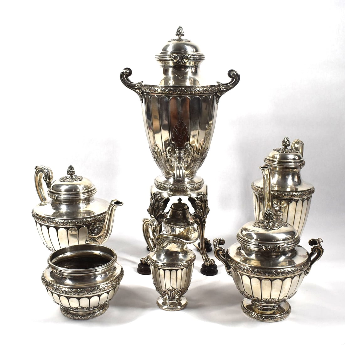 Oustanding antique Tetard freres solid silver 6-piece tea & coffee set (1 of 15)