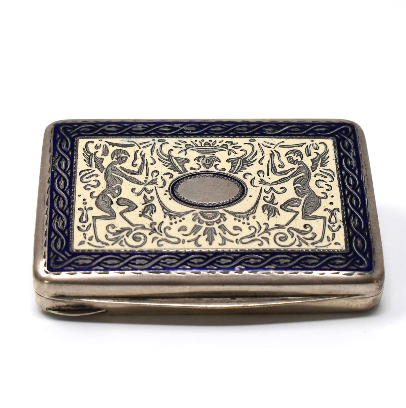 800 silver and enamel snuff box / case (1 of 13)