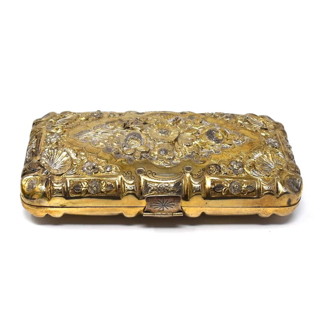 Antique French gilt silver case, necessaire, 19th century (1 of 15)