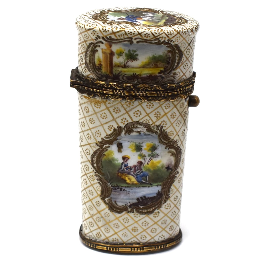 Fine English staffordshire enamel etui / necessaire (1 of 20)