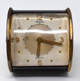 Jaeger LeCoultre 8-Day Travel/Desk Clock with Alarm Function