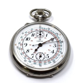 VINTAGE OMEGA chronograph pocket watch circa 1930