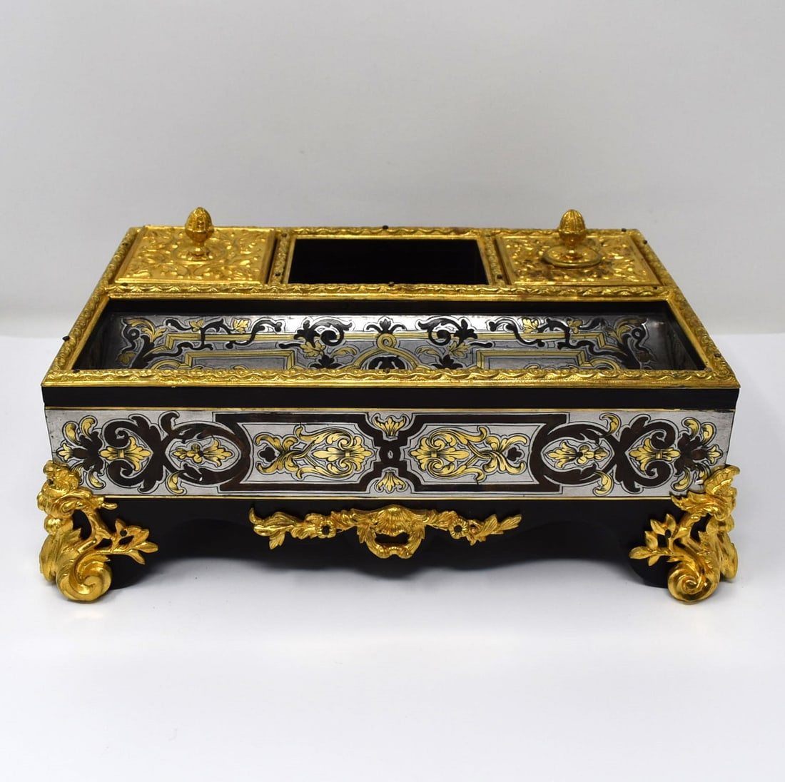 Napoleon III ormolu mounted Boulle-style inkstand (1 of 19)