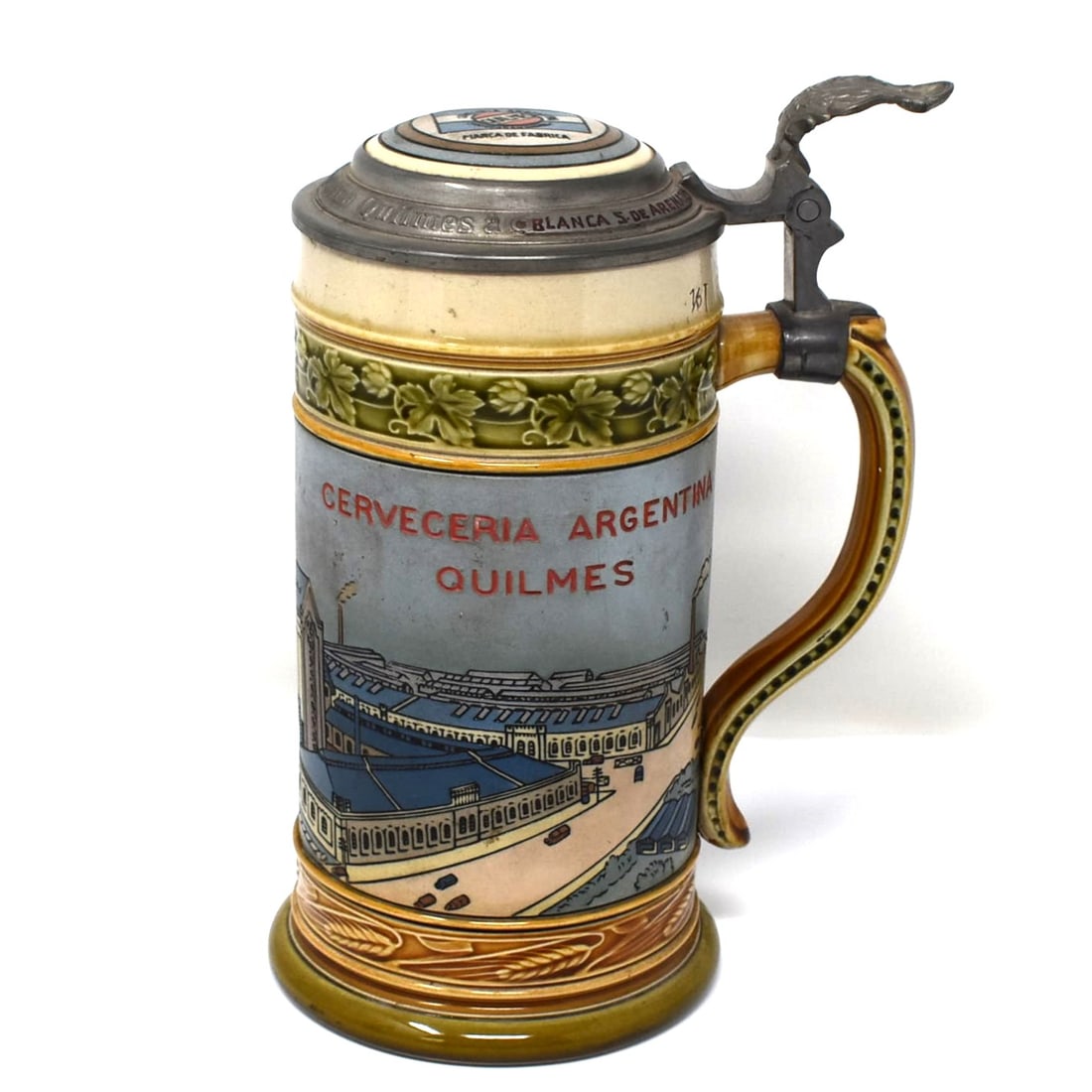 Mettlach Villeroy & Bosh beer stein for Quilmes beer (1 of 19)