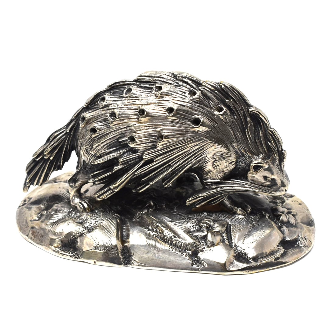 Elkington & Co. Victorian silverplate novelty Porcupine toothpick holder (1 of 11)