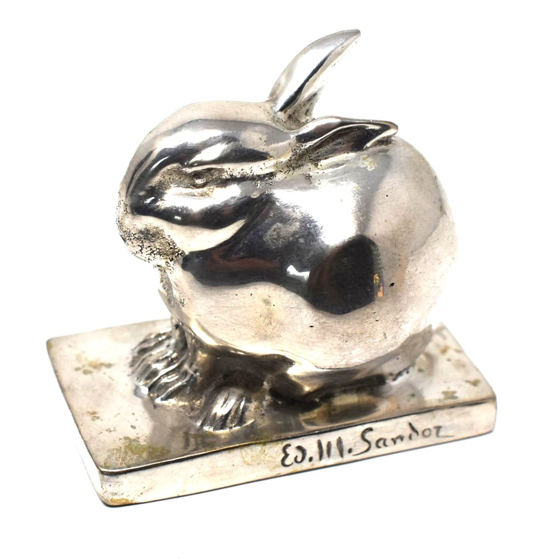 Edouard Marcel SANDOZ silvered bronze rabbit (1 of 10)