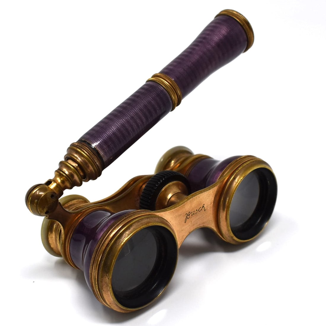 Pair of antique French guilloche enamel opera glasses (1 of 16)