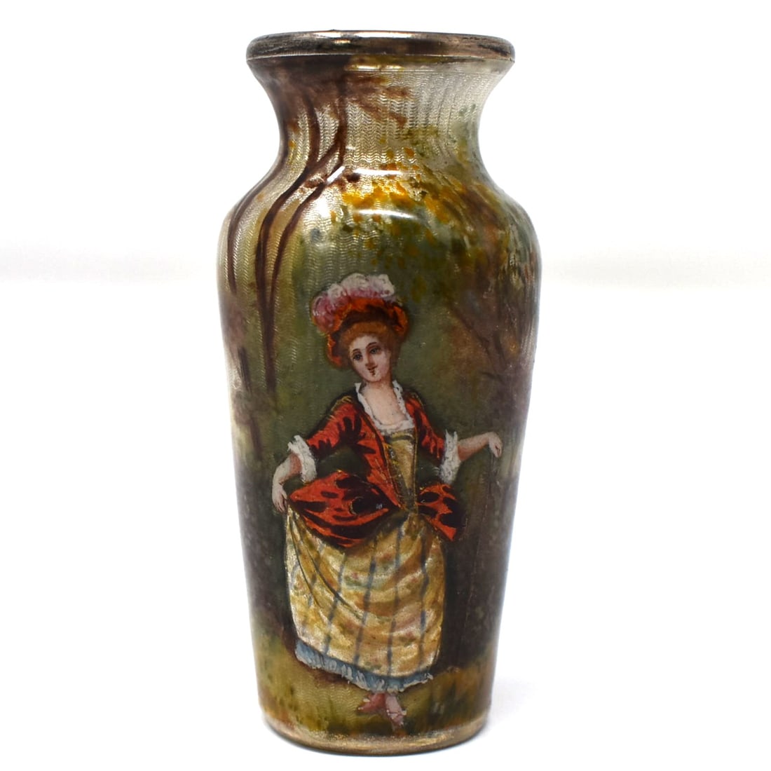 Miniature French guilloche enamel vase (1 of 18)