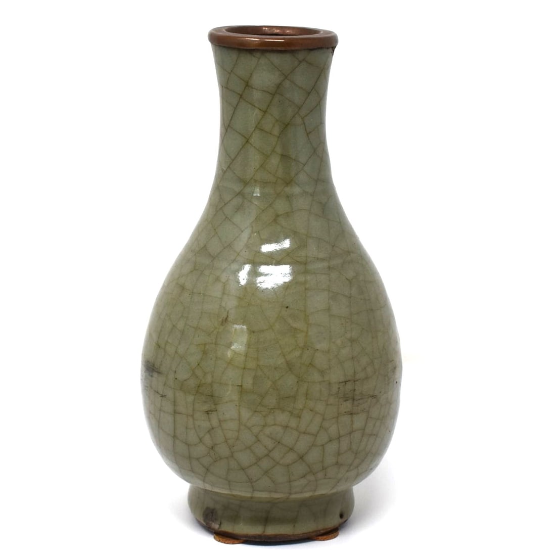 Chinese Longquan crackled-glazed celadon vase (1 of 20)