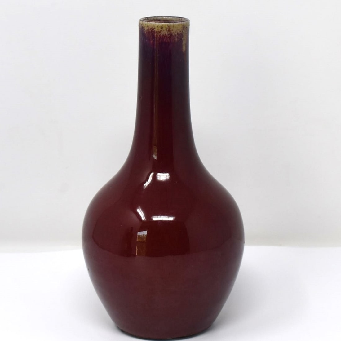 Chinese flambe glazed bottle vase (1 of 13)